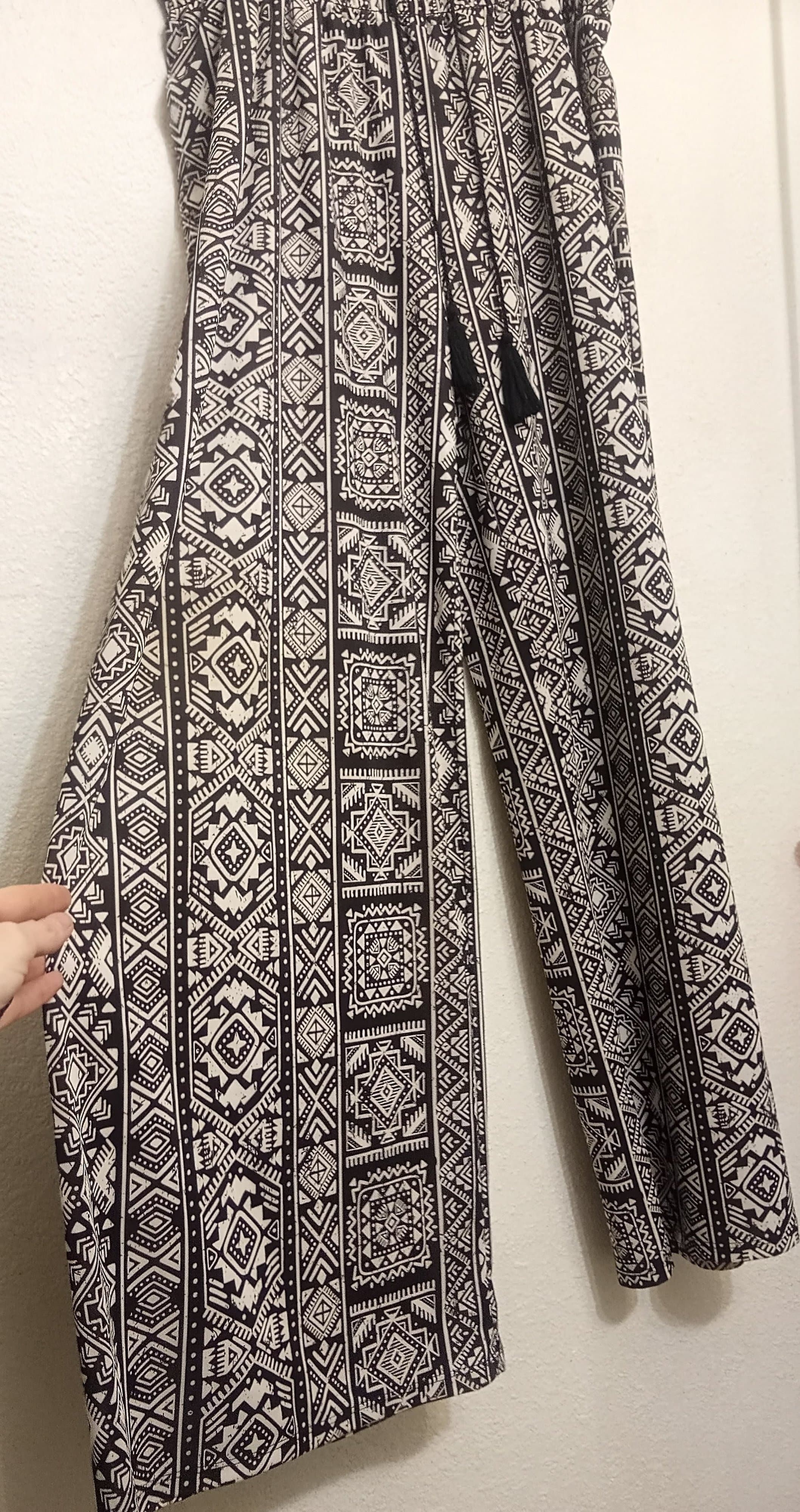 NWT West Loop Black & White Printed Palazzo Pants - Women's Size XL - Thumbnail 2