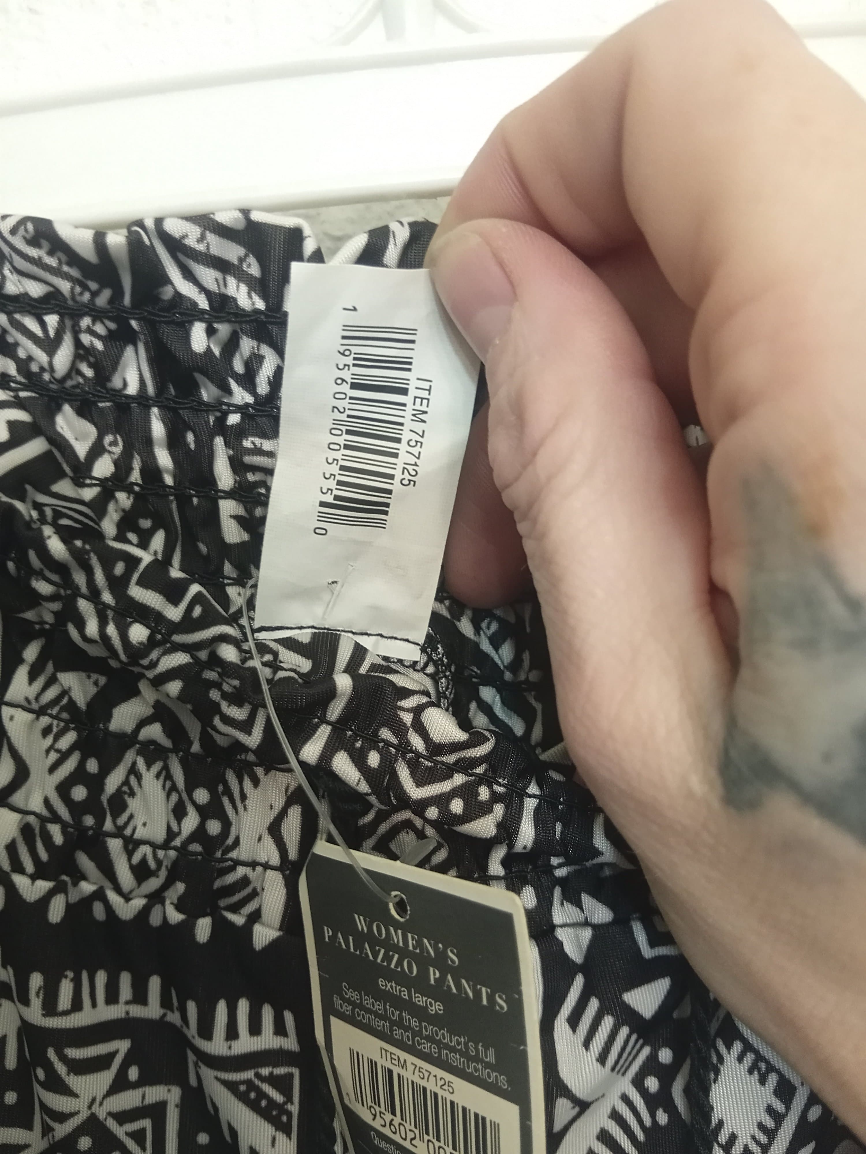 NWT West Loop Black & White Printed Palazzo Pants - Women's Size XL - Thumbnail 8