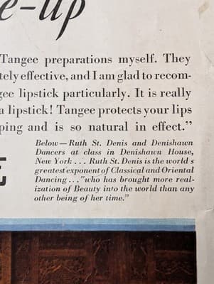 1929 Fashionable Dress Magazine Cover Art Deco NYC Skyline Ruth St Denis Tangee - Thumbnail 14