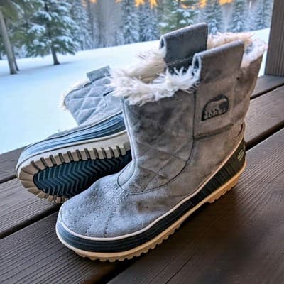 Sorel Tivoli II Pull-On Winter Boots Womens Size 8 Grey Quarry NL2329-052 - Image 1