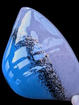 ​​MCM Murano Style Art Glass Bowl Pink & Blue Sommerso Gold Aventurine 9" - Image 1