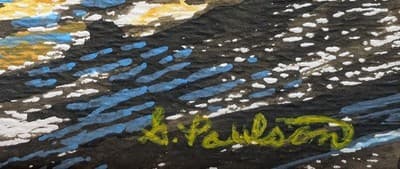 Gene Paulson signed UNIQUE Original Watercolor Mid-Century Art Chicago U of M - Thumbnail 6