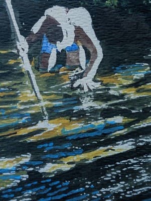 Gene Paulson signed UNIQUE Original Watercolor Mid-Century Art Chicago U of M - Thumbnail 10