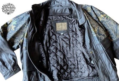 Vintage Legendary Whitetails FULL LEATHER Zip Out Liner Camo Bomber 90s Y2K RARE - Thumbnail 6