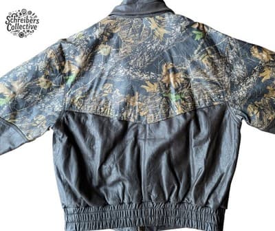 Vintage Legendary Whitetails FULL LEATHER Zip Out Liner Camo Bomber 90s Y2K RARE - Thumbnail 7