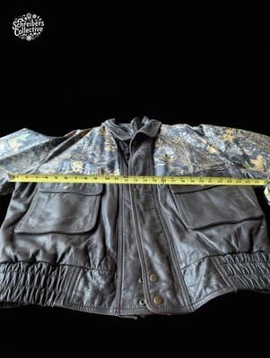 Vintage Legendary Whitetails FULL LEATHER Zip Out Liner Camo Bomber 90s Y2K RARE - Thumbnail 3