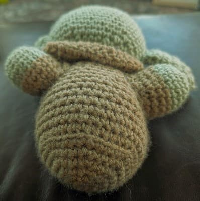 Handmade Crochet Baby Yoda Grogu Plush - 8.5” Star Wars Inspired Amigurumi - Thumbnail 3