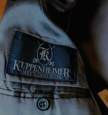 Vintage Kuppenheimer Overcoat Made in England Wool Cashmere Black Mens 42 L - Thumbnail 7