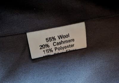 Vintage Kuppenheimer Overcoat Made in England Wool Cashmere Black Mens 42 L - Thumbnail 9