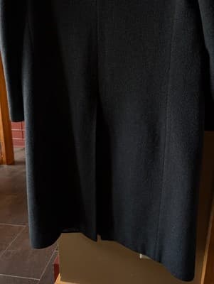 Vintage Kuppenheimer Overcoat Made in England Wool Cashmere Black Mens 42 L - Thumbnail 6