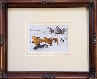 Framed Ghost Town 1937 Chevy Infrared Art Elaine Morgan Signed Photo "Bodie Car