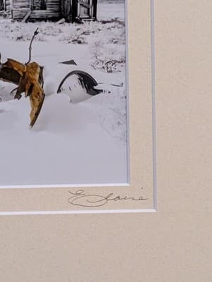 Framed Ghost Town 1937 Chevy Infrared Art Elaine Morgan Signed Photo "Bodie Car - Thumbnail 4