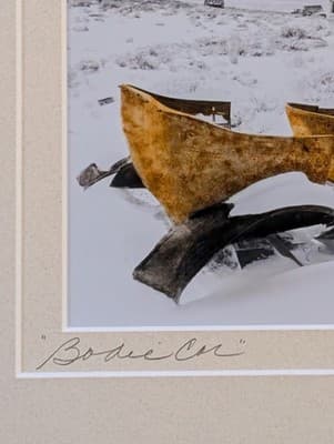 Framed Ghost Town 1937 Chevy Infrared Art Elaine Morgan Signed Photo "Bodie Car - Thumbnail 5