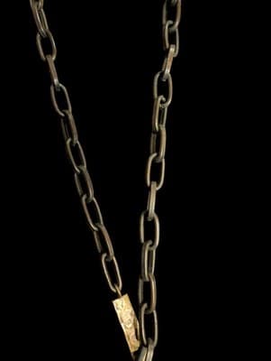 Vintage Camenae Janice Lee Ripley Necklace Yoga Sutra Sanskrit Patanjali Pendant - Thumbnail 4