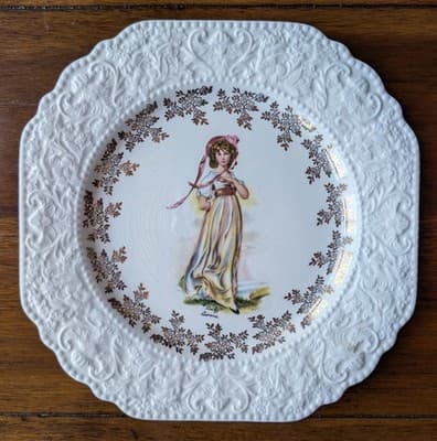 Lord Nelson Pottery Plates Pair Blue Boy Pinkie England 1974 Grandmillennial Dec - Thumbnail 6