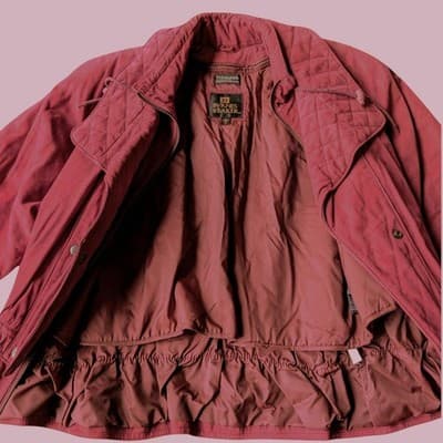 Beautiful Vintage NWT Byrnes & Baker Hot Pink Suede Leather Jacket M Thinsulate - Thumbnail 4