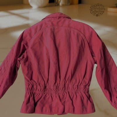 Beautiful Vintage NWT Byrnes & Baker Hot Pink Suede Leather Jacket M Thinsulate - Thumbnail 2