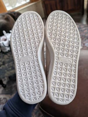 PUMA Suede Classic "Splatter" Pack Sneakers | Tan/Multi-Color | Women's Size 5 - Thumbnail 7