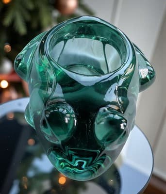 VINTAGE Indiana Glass Green Frog Votive Candle Holder **CANDLE LANE CRITTER**... - Thumbnail 3