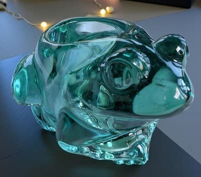 VINTAGE Indiana Glass Green Frog Votive Candle Holder **CANDLE LANE CRITTER**... - Thumbnail 2
