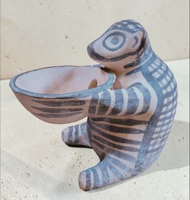 Rare Cycladic Bear Vessel Museum Copy - Syros 2300 BC - National Museum Athens