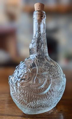 Vintage Vetreria Etrusca Italian Glass Fish Decanter Bottle 750ml – Made in... - Thumbnail 5