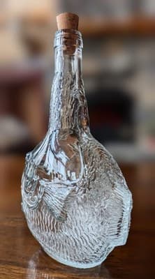 Vintage Vetreria Etrusca Italian Glass Fish Decanter Bottle 750ml – Made in... - Thumbnail 4