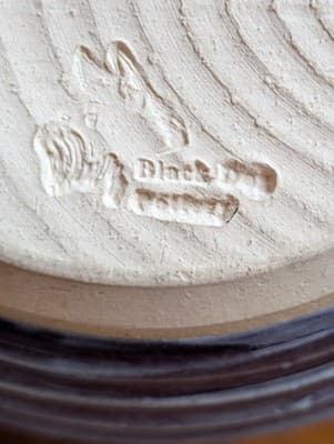 Marc Lemieux Black Dog Pottery Studio Art Stoneware Vase Purple Cobalt Drip 4.5" - Thumbnail 3