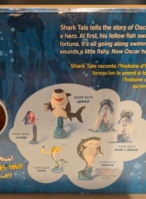 RARE 2004 Hasbro Shark Tale 6-Figure Set MISB New Oscar Lola Dolphin Lenny Luca - Thumbnail 7