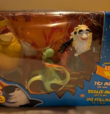 RARE 2004 Hasbro Shark Tale 6-Figure Set MISB New Oscar Lola Dolphin Lenny Luca - Thumbnail 4