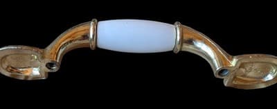 ​[SET OF 36] Vintage French Provincial 3" Ceramic & Brass Cabinet Pulls - Thumbnail 10