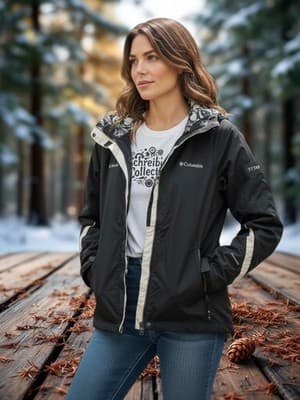 Columbia Titanium Interchange Omni-Tech Hooded Waterproof Ski Shell Med NWOT - Thumbnail 2