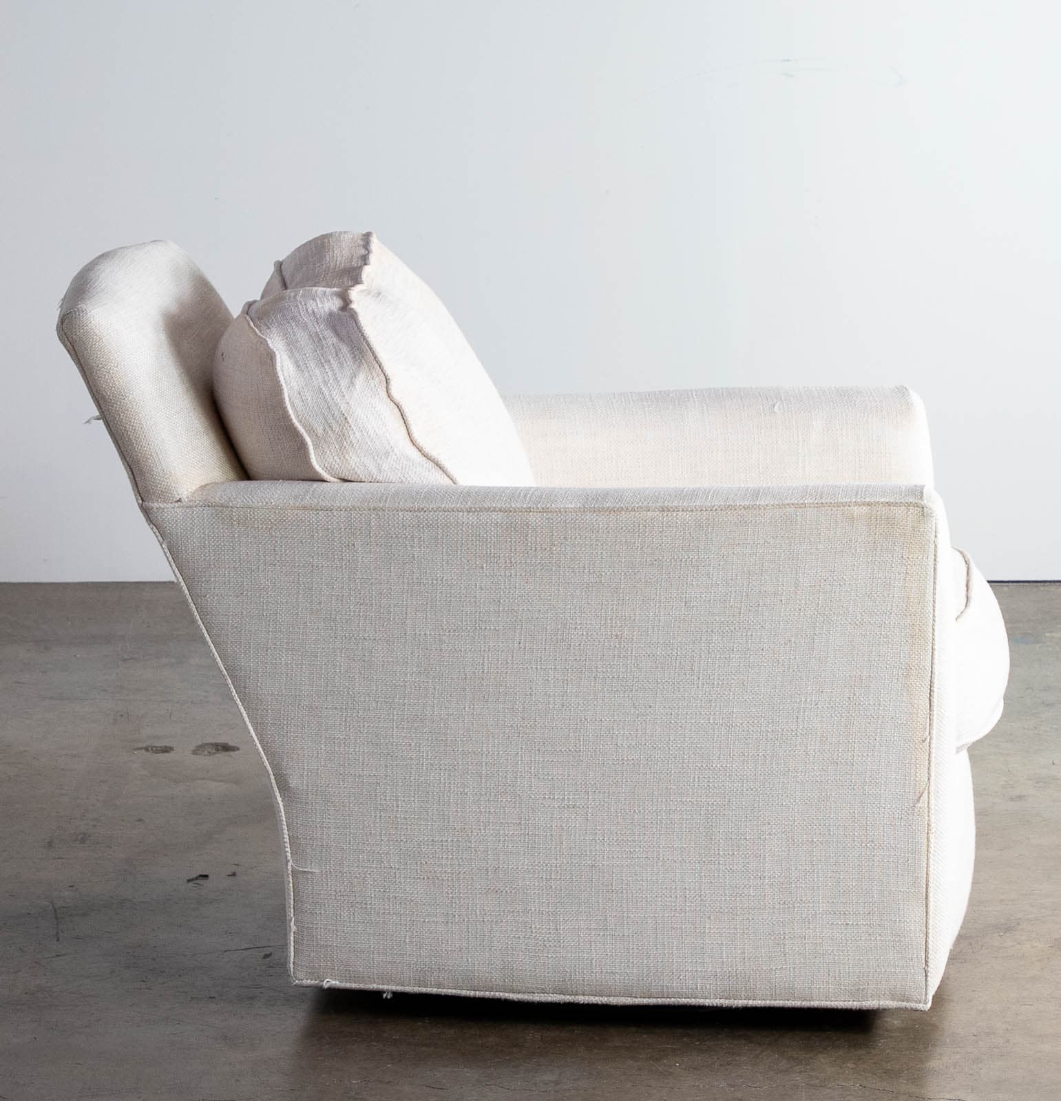 Crate & Barrel Upholstered Swivel Chairs (Set of 2) - Thumbnail 3