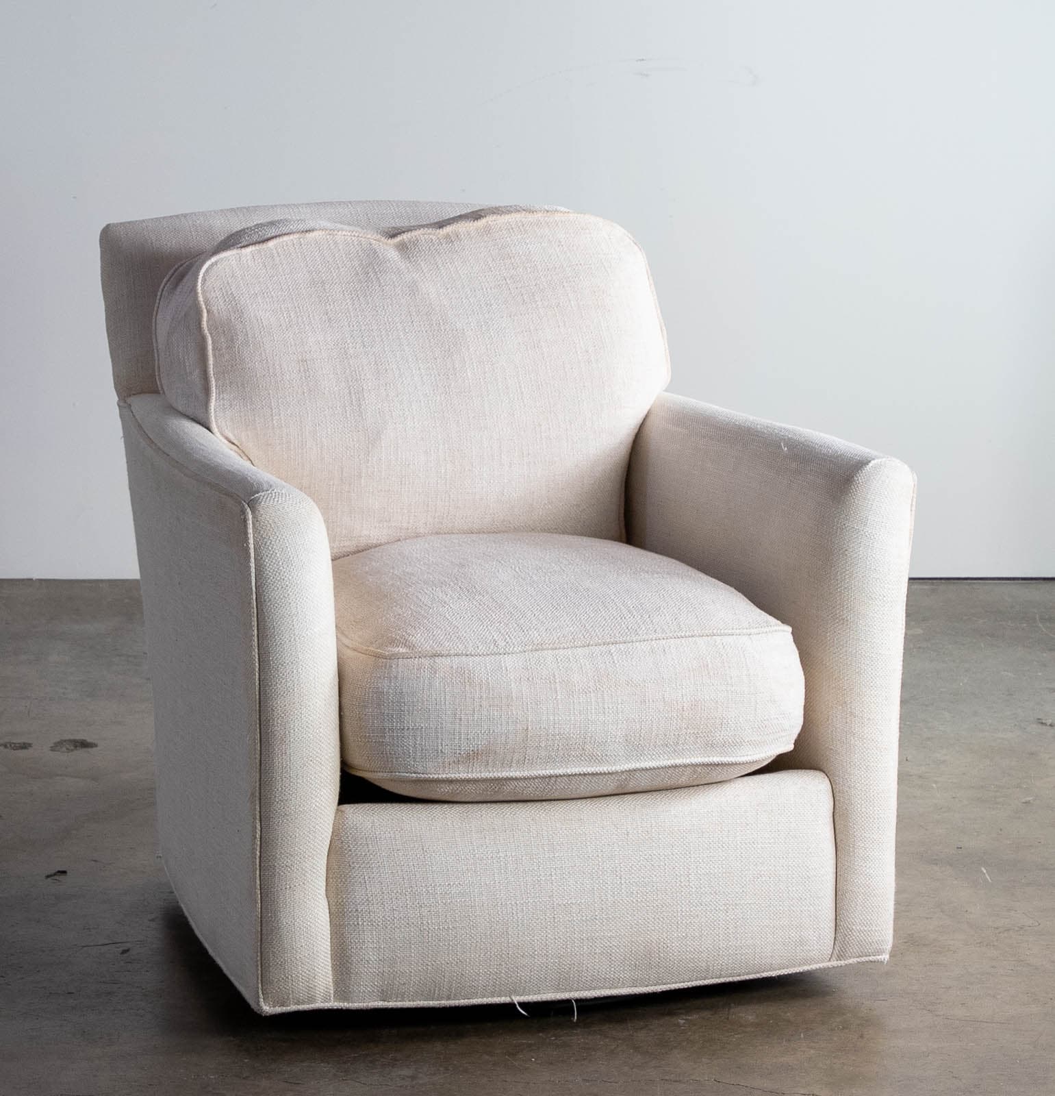 Crate & Barrel Upholstered Swivel Chairs (Set of 2) - Thumbnail 2