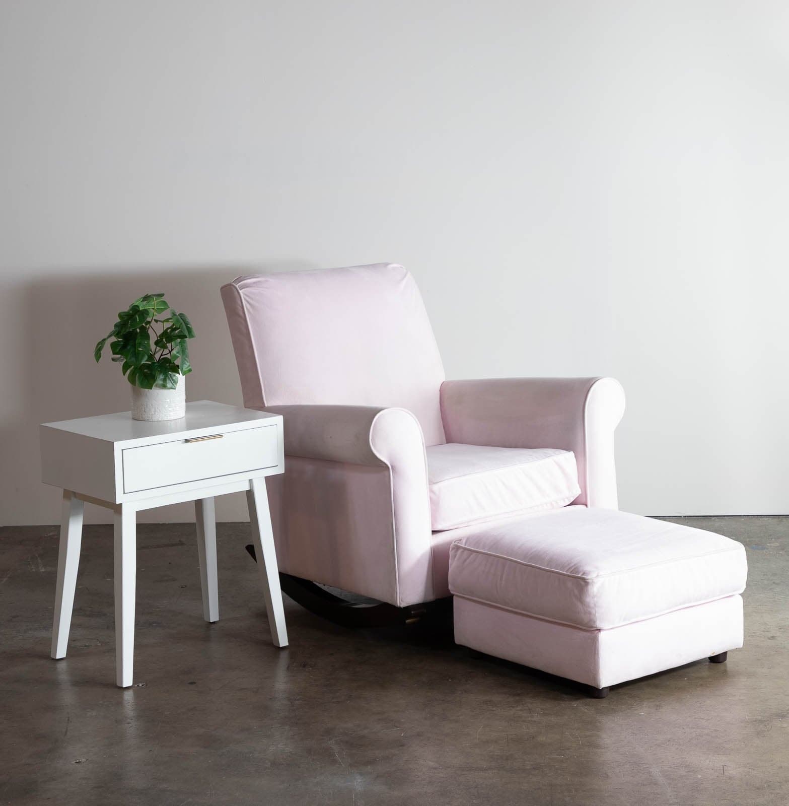 Pottery Barn Kids Rocker with Ottoman, Pink - Image 1