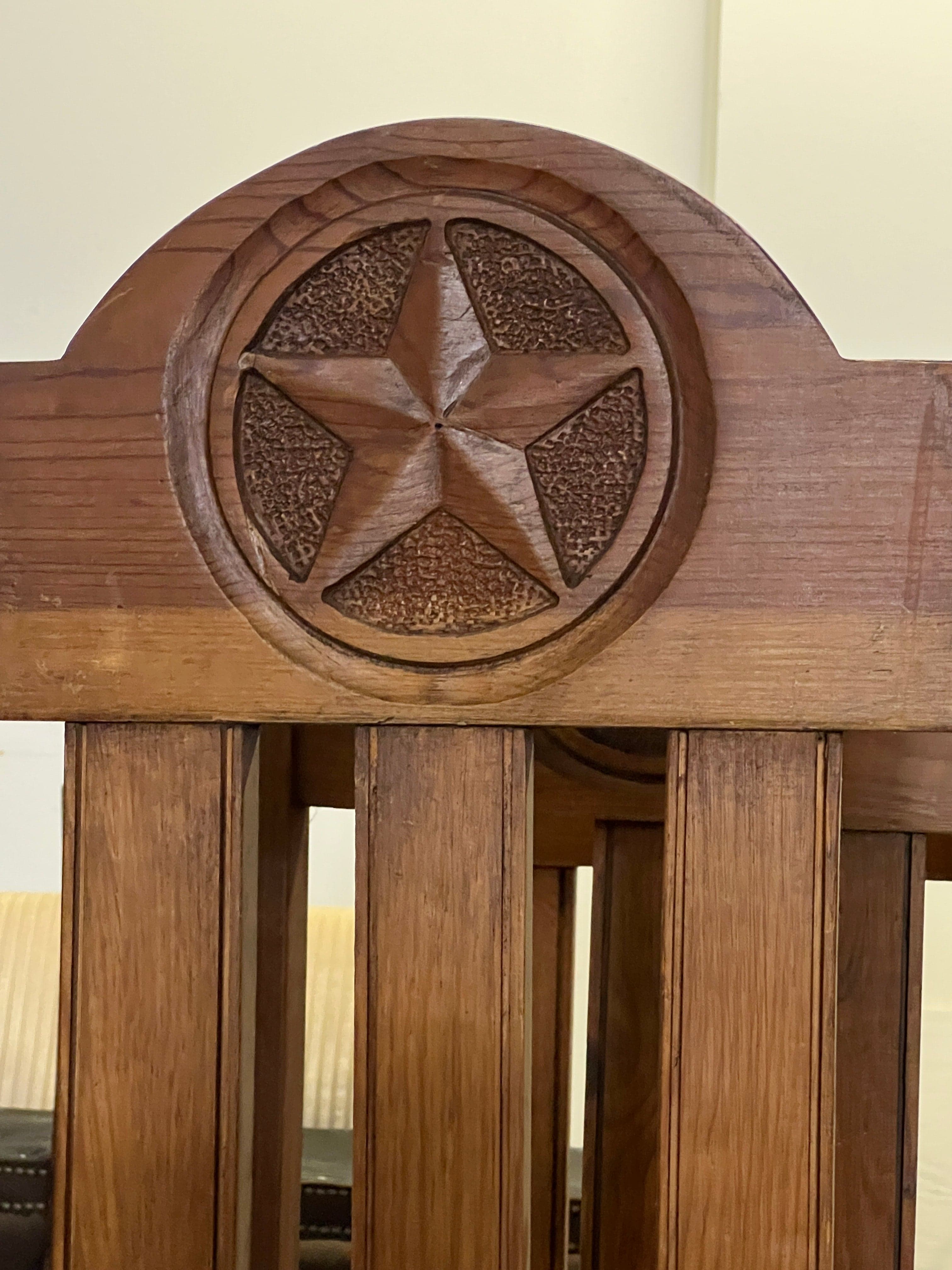 Rustic Texas Star Dining Table Set - Thumbnail 3