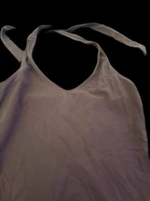 SO Brown V Neck Halter Tie Camisole Tank Top Jersey XS 57% Cotton Women - Thumbnail 4