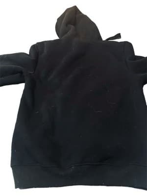 Black Fleece Lined Pullover Hoodie Wonens Size M Cotton Polyester Hooded Pockets - Thumbnail 4