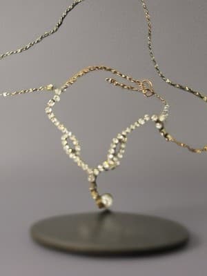 David's Bridal Pearl Necklace & Earrings Set Gold Tone Round White Wedding - Thumbnail 2