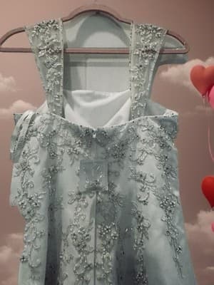 S Satin A-Line Cap Sleeve Wedding Dress White Size 10 Scoop Neck Train - Thumbnail 11