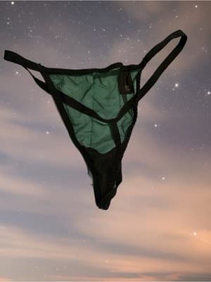 Victoria's Secret Black Lace Mesh Babydoll Sleeveless Sleepwear 36C With GString - Thumbnail 4