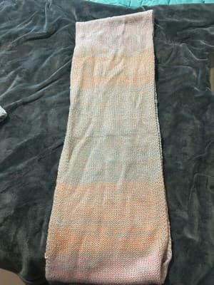 Knit Pink and Gray Crib Blanket Set with Pom-Pom Hat, Soft Baby Nursery Bedding - Thumbnail 2