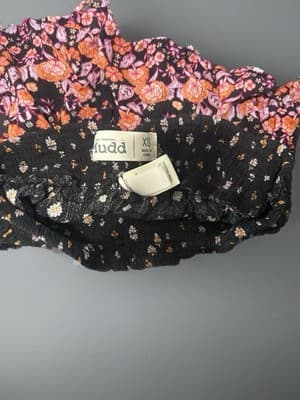 Mudd Juniors XS Black Floral Lace Relaxed Fit Elastic Waist Casual Shorts - Thumbnail 4