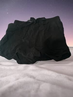 Joe B by Joe Benbasset Black Rayon Athletic Shorts XS Bow Drawstring Lightweight - Thumbnail 2