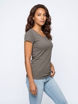 No Boundaries Women's Basic Cotton Short Sleeve T-Shirt XS XXS Blue Black Green - Thumbnail 9