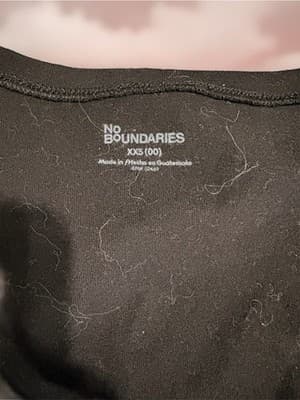 No Boundaries Women's Basic Cotton Short Sleeve T-Shirt XS XXS Blue Black Green - Thumbnail 8