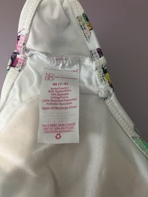 No Boundaries Girls Butterfly Print Bikini Swim Set White Multicolor S M - Thumbnail 4