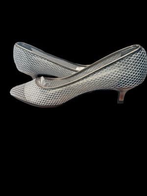 DUNION Textured Geometric Pointed Toe Pumps Dark Grey Women's Size 8.5 M - Thumbnail 2