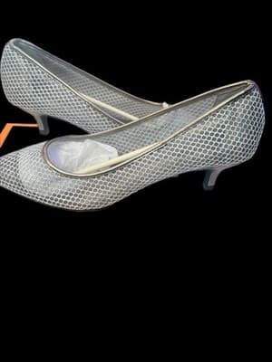 DUNION Textured Geometric Pointed Toe Pumps Dark Grey Women's Size 8.5 M - Thumbnail 4