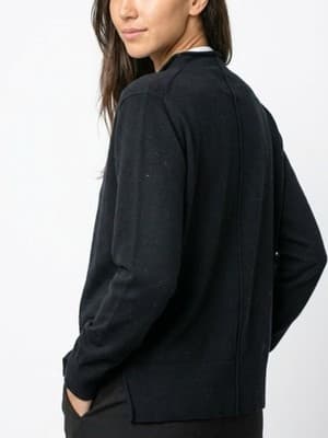 Black Knit Pants for Women and Sweater Regular Size S - Thumbnail 2